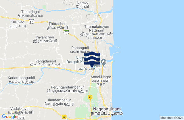 Mapa de mareas Kilvelur, India