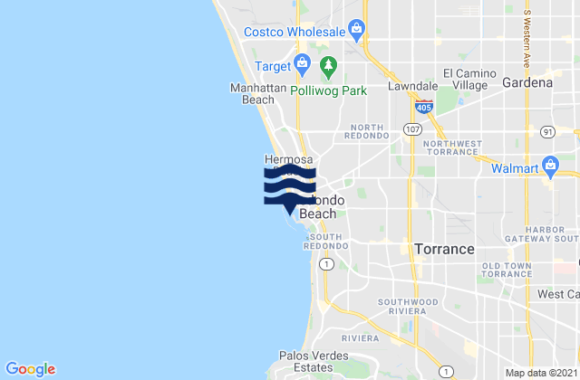 Mapa de mareas King Harbor Santa Monica Bay, United States