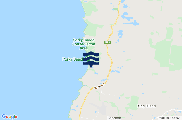 Mapa de mareas King Island, Australia