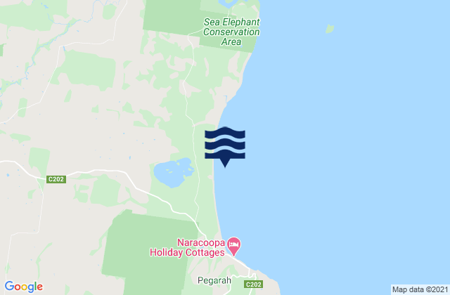 Mapa de mareas King Island, Australia