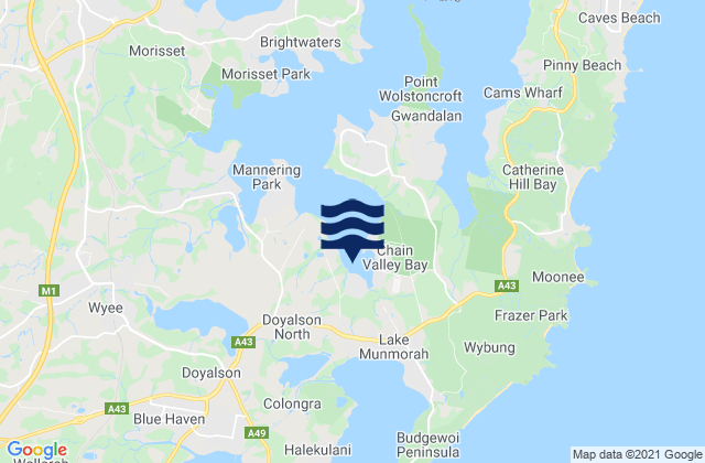 Mapa de mareas Kingfisher Shores, Australia
