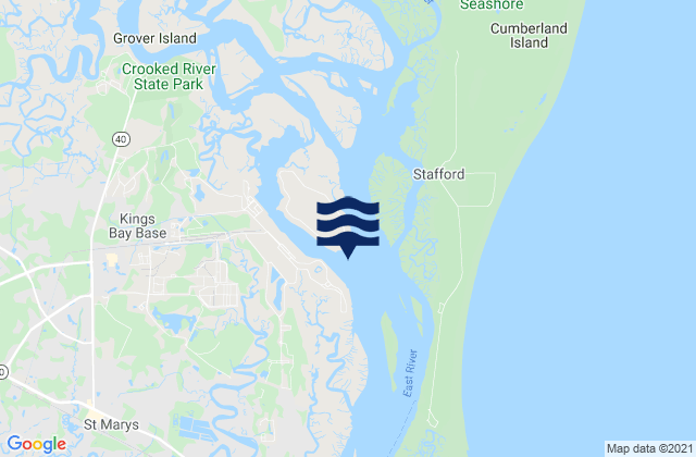 Mapa de mareas Kings Bay NSB, United States