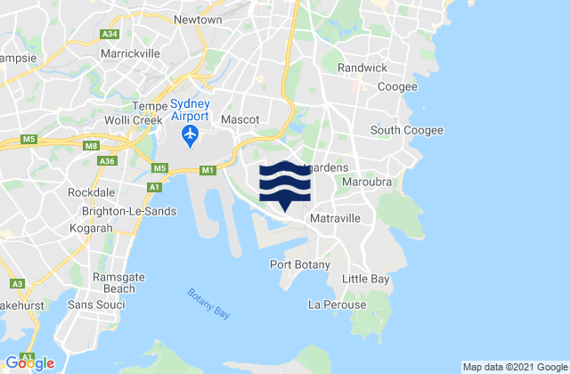 Mapa de mareas Kingsford, Australia