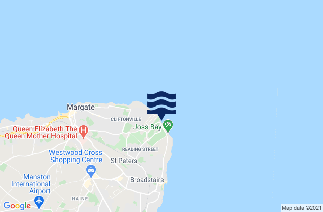 Mapa de mareas Kingsgate Bay Beach, United Kingdom