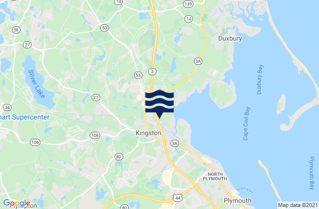 Mapa de mareas Kingston, United States