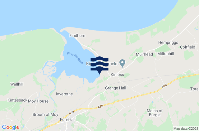 Mapa de mareas Kinloss, United Kingdom
