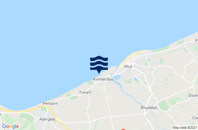 Mapa de mareas Kinmel Bay Beach, United Kingdom
