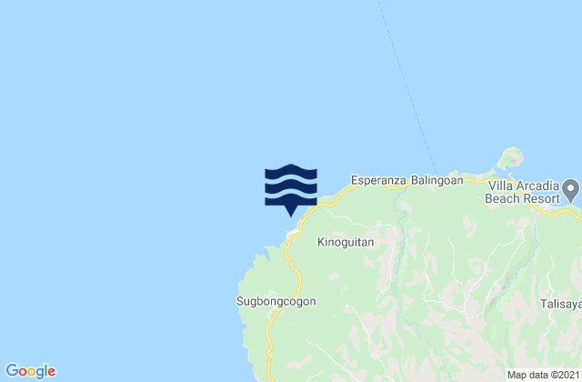 Mapa de mareas Kinogitan, Philippines