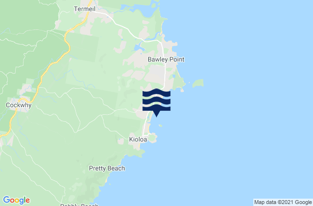 Mapa de mareas Kioloa Beach, Australia