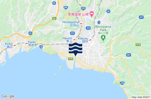 Mapa de mareas Kirishima Shi, Japan