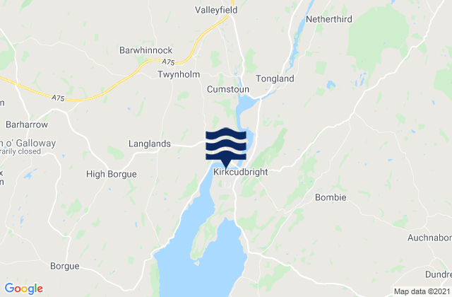 Mapa de mareas Kirkcudbright, United Kingdom