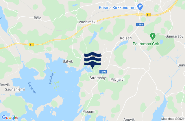 Mapa de mareas Kirkkonummi, Finland