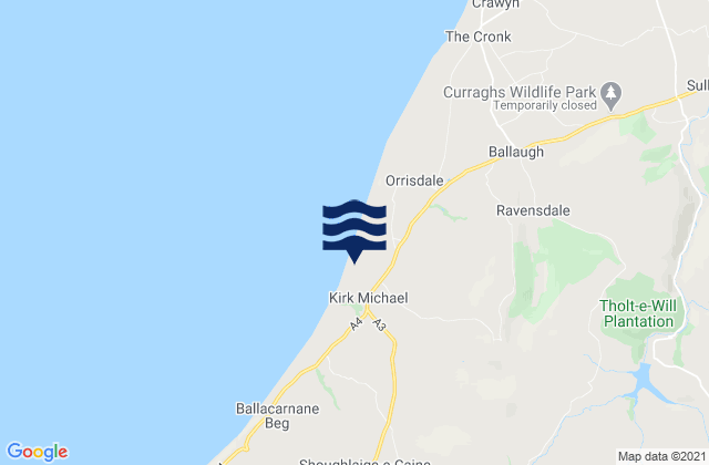 Mapa de mareas Kirkmichael, Isle of Man