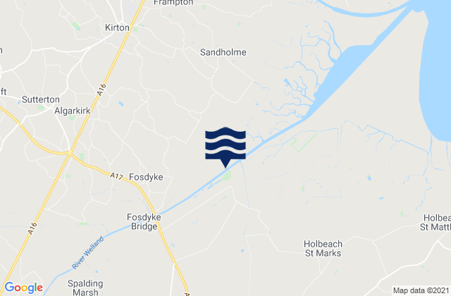 Mapa de mareas Kirton, United Kingdom