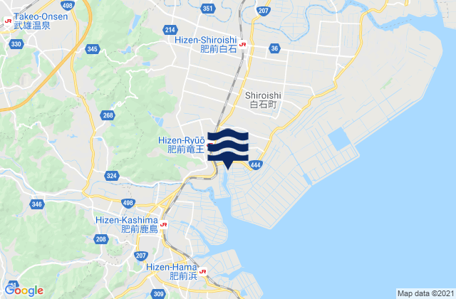Mapa de mareas Kishima-gun, Japan