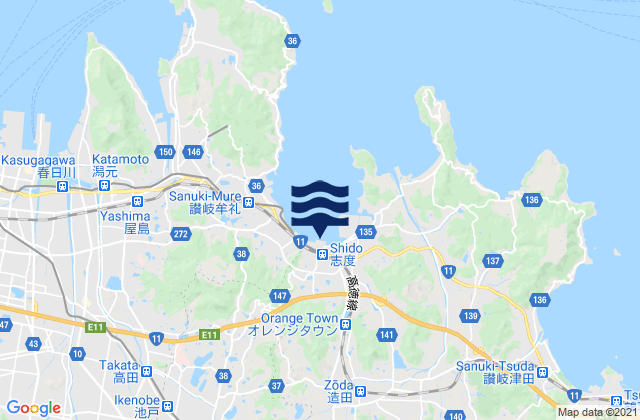 Mapa de mareas Kita-gun, Japan
