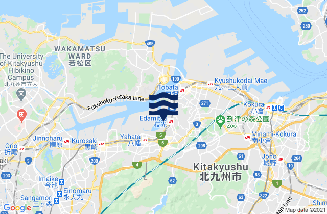 Mapa de mareas Kitakyushu-shi, Japan