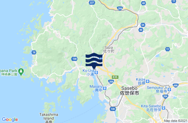 Mapa de mareas Kitamatsuura-gun, Japan