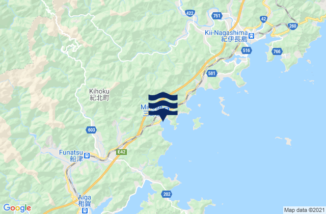Mapa de mareas Kitamuro-gun, Japan
