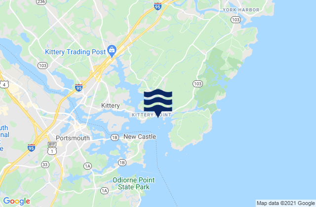 Mapa de mareas Kittery Point, United States