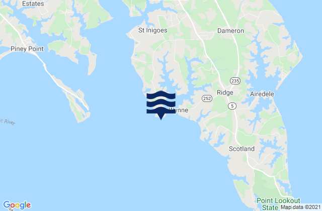 Mapa de mareas Kitts Point, United States