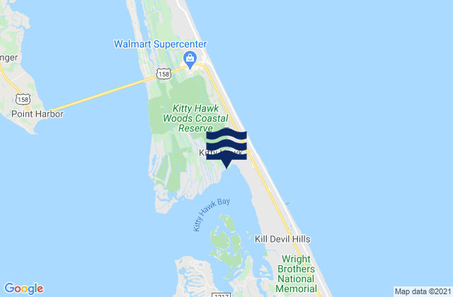 Mapa de mareas Kitty Hawk, United States