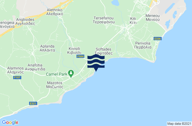 Mapa de mareas Kivisíli, Cyprus