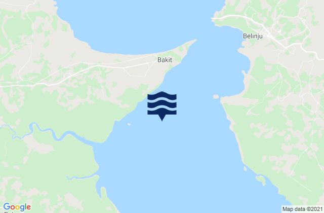 Mapa de mareas Klabat Bay (Bangka Island), Indonesia