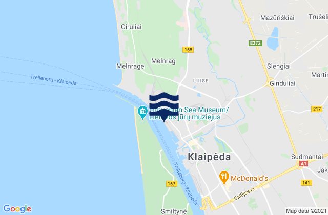 Mapa de mareas Klaipėda, Lithuania