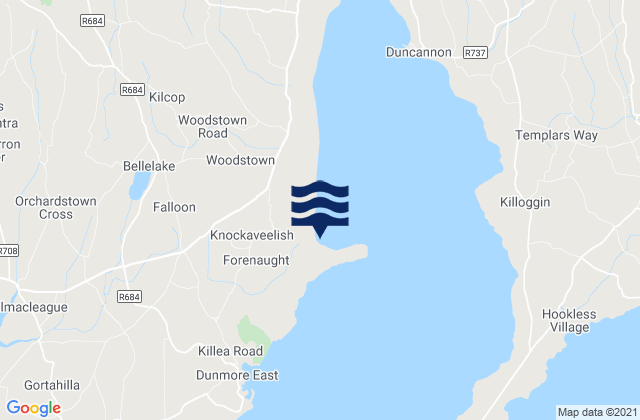 Mapa de mareas Knockavelish Head, Ireland