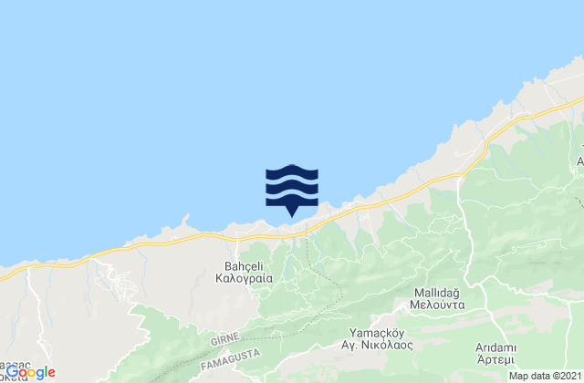 Mapa de mareas Knódara, Cyprus