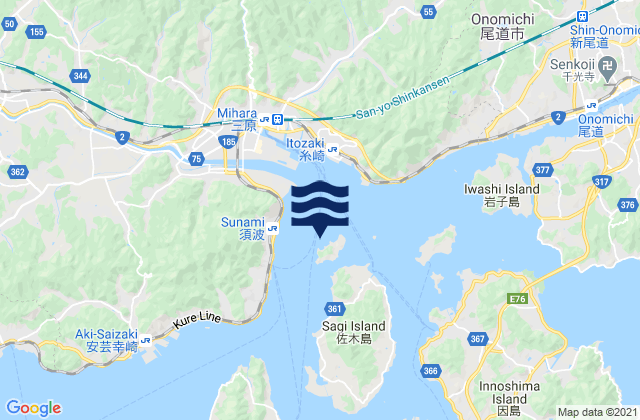 Mapa de mareas Ko-Sagi Sima, Japan