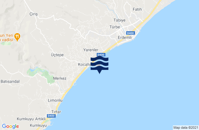 Mapa de mareas Kocahasanlı, Turkey