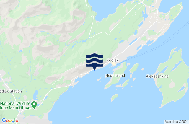 Mapa de mareas Kodiak (Port Of Kodiak), United States