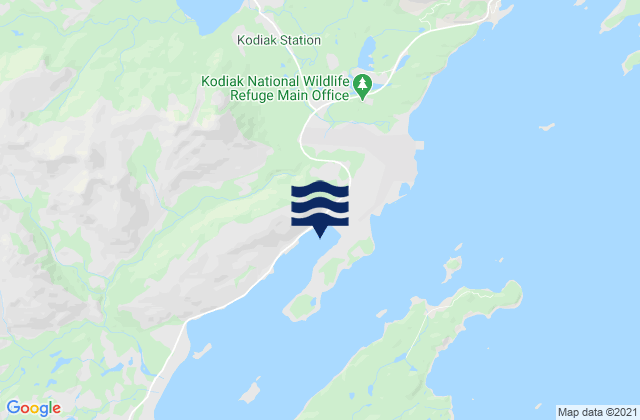 Mapa de mareas Kodiak Womens Bay, United States