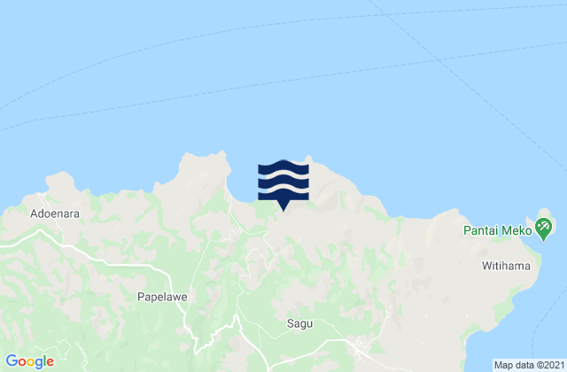 Mapa de mareas Kolibali, Indonesia