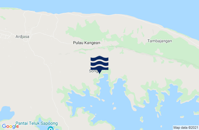 Mapa de mareas Kolla, Indonesia