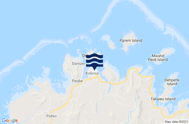 Mapa de mareas Kolonia Town, Micronesia