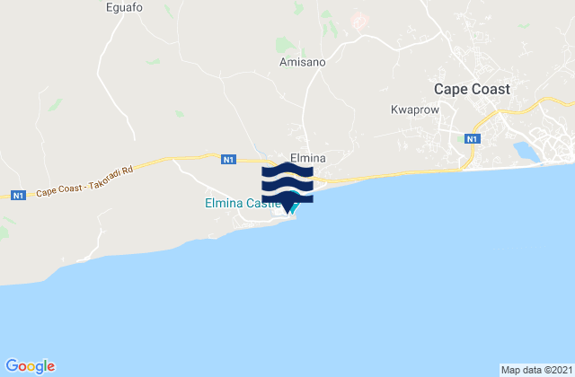 Mapa de mareas Komenda/Edina/Eguafo/Abirem, Ghana
