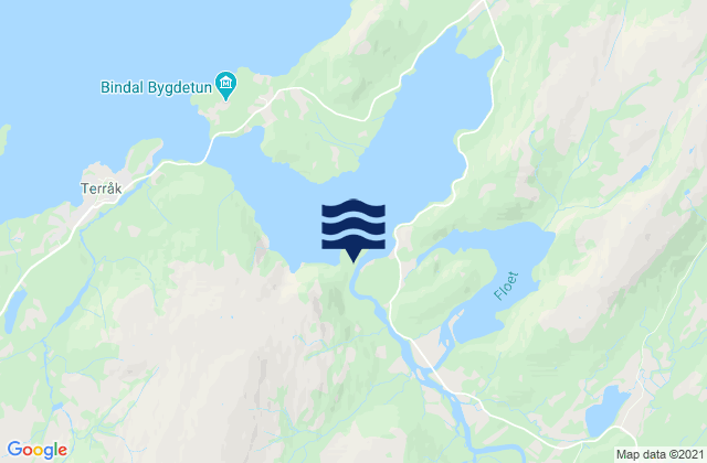 Mapa de mareas Kongsmoen, Norway
