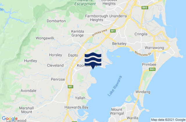 Mapa de mareas Koonawarra, Australia