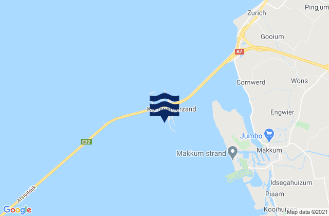 Mapa de mareas Kornwerderzand, Netherlands