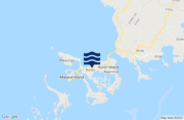 Mapa de mareas Koror Town, Palau
