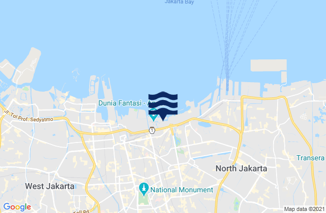 Mapa de mareas Kota Administrasi Jakarta Pusat, Indonesia