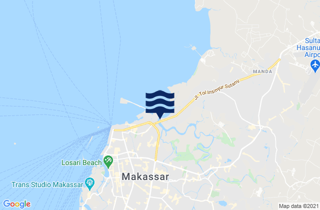 Mapa de mareas Kota Makassar, Indonesia