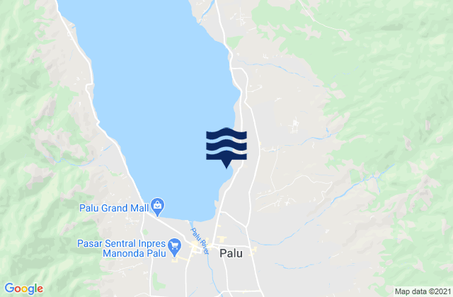 Mapa de mareas Kota Palu, Indonesia