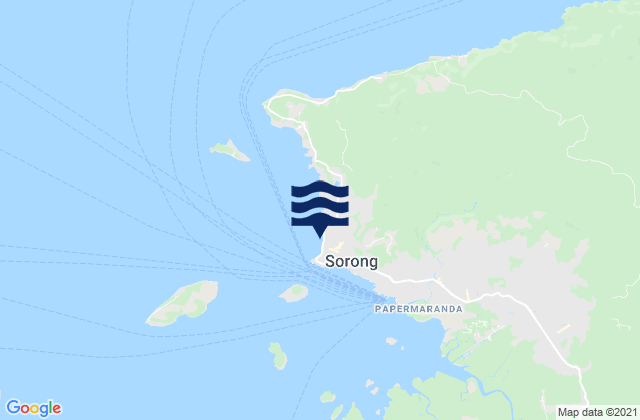 Mapa de mareas Kota Sorong, Indonesia