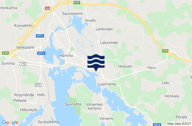 Mapa de mareas Kotka-Hamina, Finland