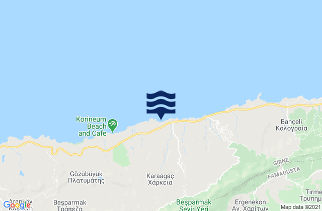 Mapa de mareas Kouroú Monastíri, Cyprus
