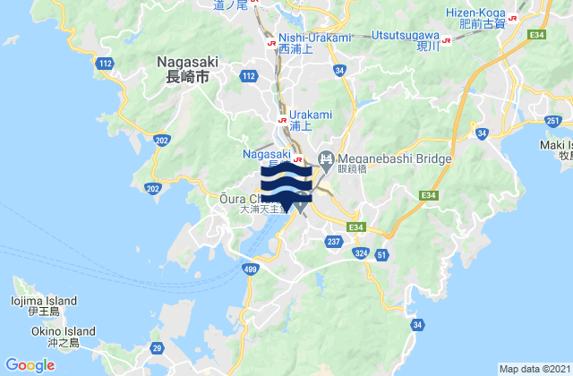 Mapa de mareas Kozonemachi, Japan